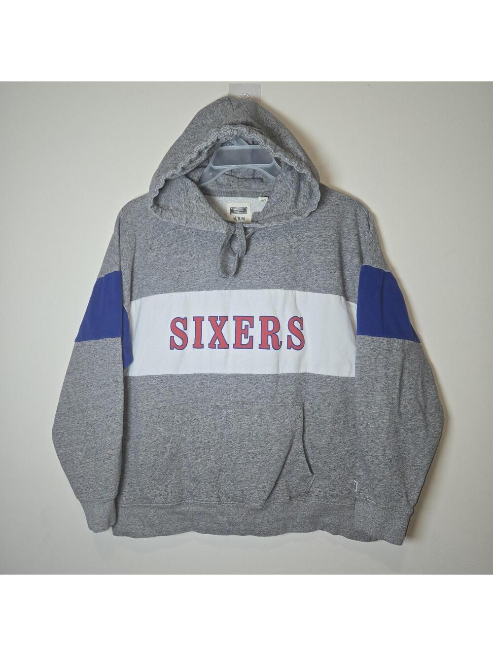 Philadelphia Sixers Colorblock Tailgate Hoodie Mens Size M